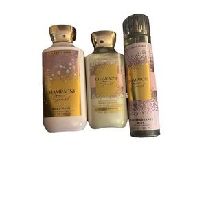 Bath & Body Works Champagne Toast Body Wash Lotion Fragrance Mist Gift Set
